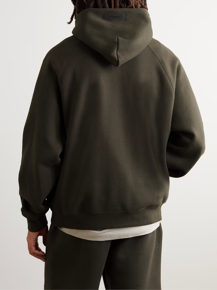 Logo-Appliquéd Fleece-Back Cotton-Blend Jersey Hoodie