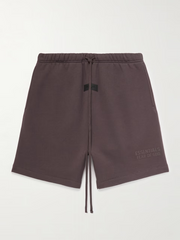 Logo-Appliquéd Wide-Leg Cotton-Blend Jersey Drawstring Shorts