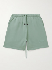 Logo-Appliquéd Wide-Leg Cotton-Blend Jersey Drawstring Shorts