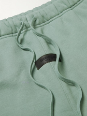 Logo-Appliquéd Wide-Leg Cotton-Blend Jersey Drawstring Shorts